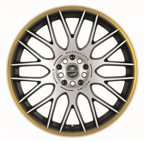 Алуминиеви Джанти 18'' 4x100 / 4x108 Barracuda Karizzma Mattblack-polished / Color Trim gelb